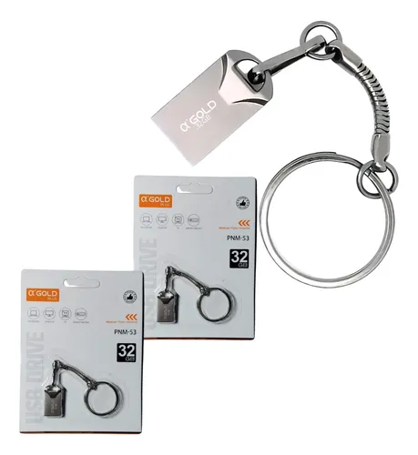 Pendrive Mini Chaveiro Metal 32GB AGOLD - PNM-58